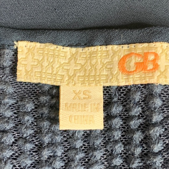 Gianni Bini Navy Blue Embroidered Lace Chiffon Casual Boho Blouse Top Size XS - Picture 8 of 10